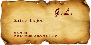 Gaisz Lajos névjegykártya