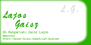 lajos gaisz business card